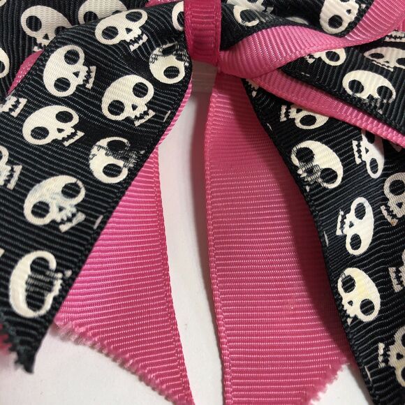 Hair Clip Barrette Lot Ribbon Bow Skulls Red Plaid Pink Cat Trendy New Coquette - Picture 5 of 9